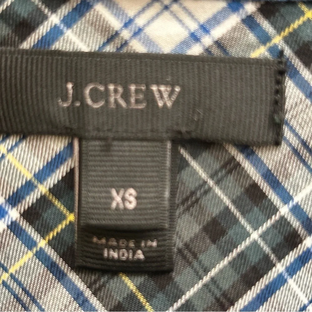 J. Crew Long Sleeve Tartan Plaid Button Down Top